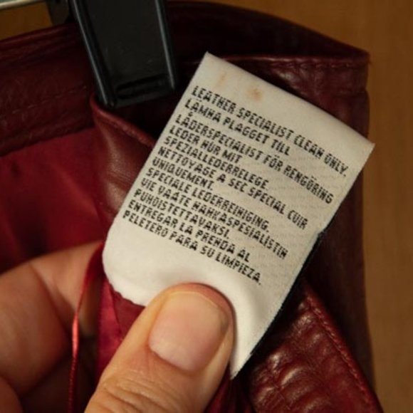 Y2K Hennes Collection Marbled Burgundy Calf Leather Bootcut Jeans EU42 (US34/34) - Picture 6 of 16